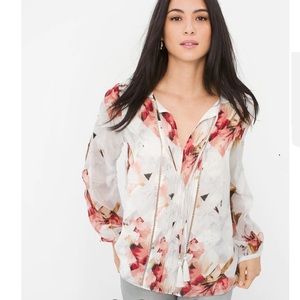 White House Black Market chiffon blouse